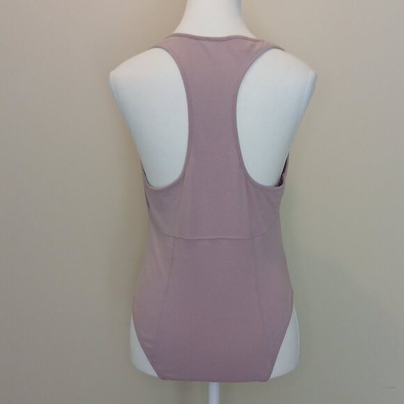 Free People Intimately Yours Snap Closure Bodysuit Mauve Size Large - Picture 3 of 5